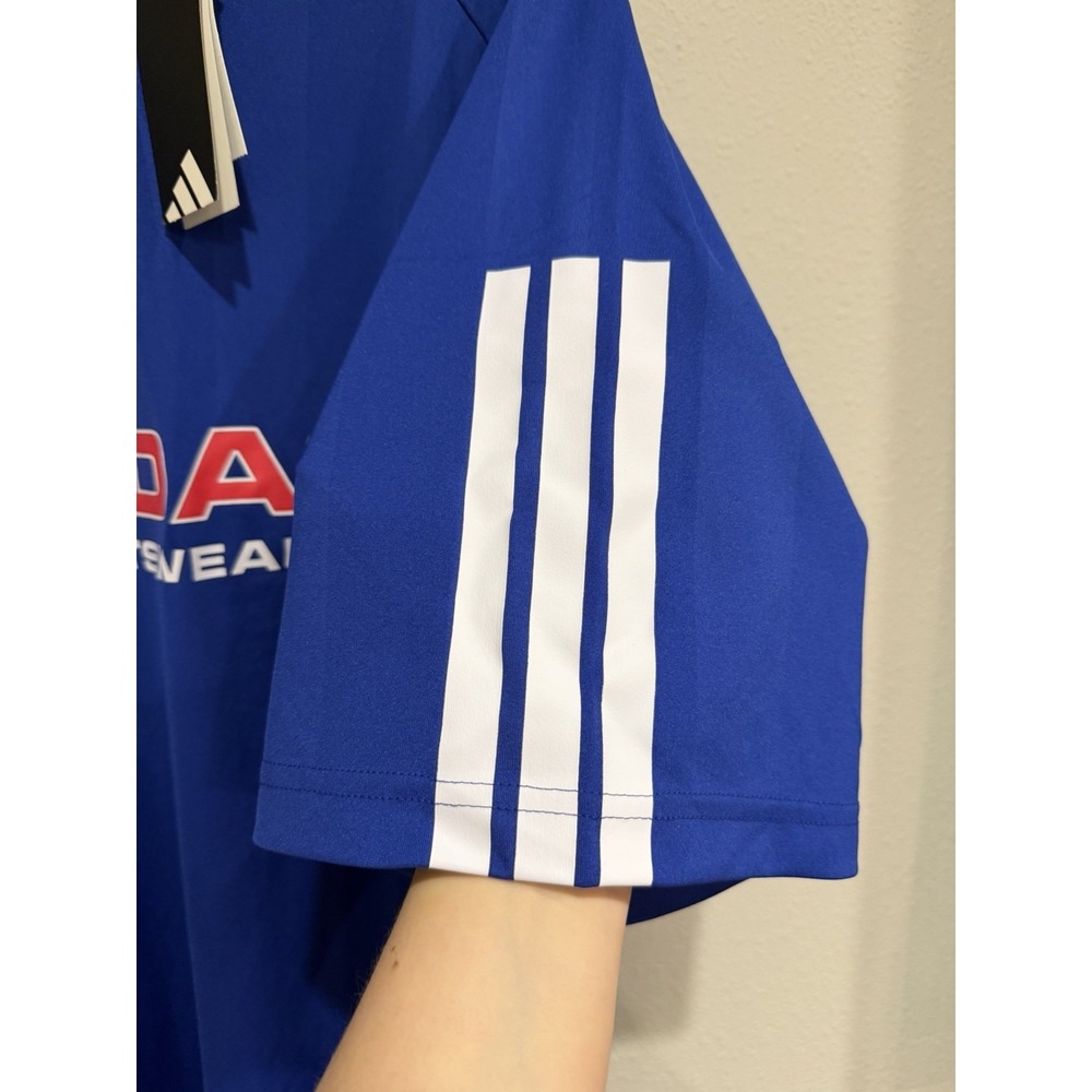 Adidas Tiro Short Sleeve Jersey Mens 2XL Royal Blue Lightweight Breathable - Picture 3 of 9